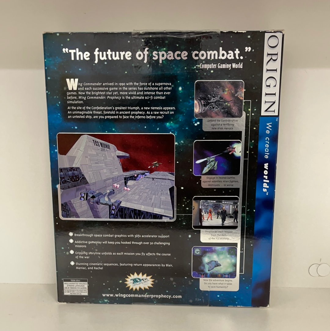 Wing commander prophecy. Vintage computer software for windows 95