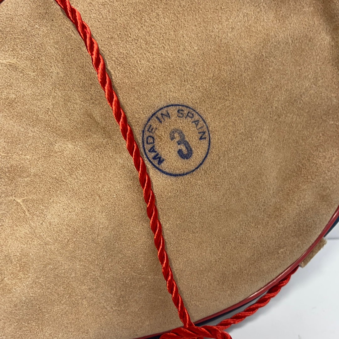 Suede Leather Wine/Water Bag Flask Made in Spain with Red Rope