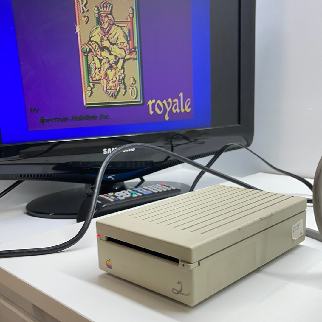 Apple IIGS 3.5 Model  A9M0106 External Floppy Drive Apple II+, IIc+, IIe, IIGS Tested working